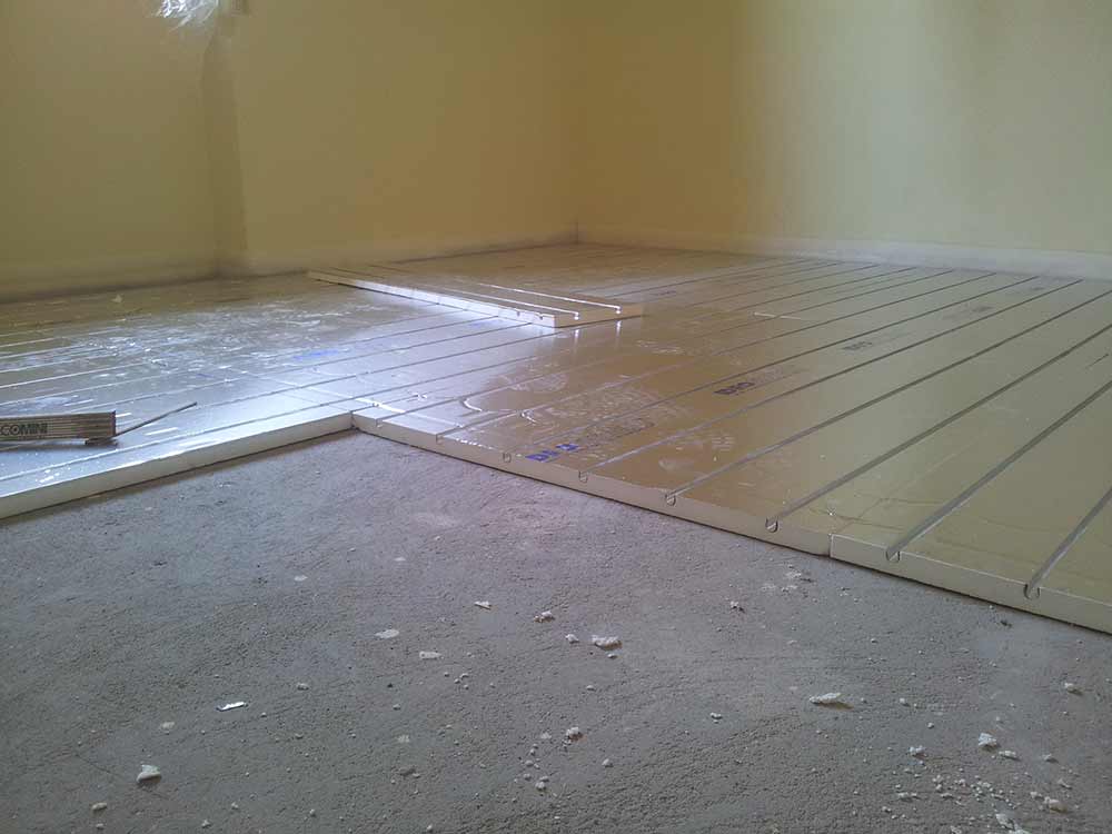 Impianto radiante a ridottissimo spessore