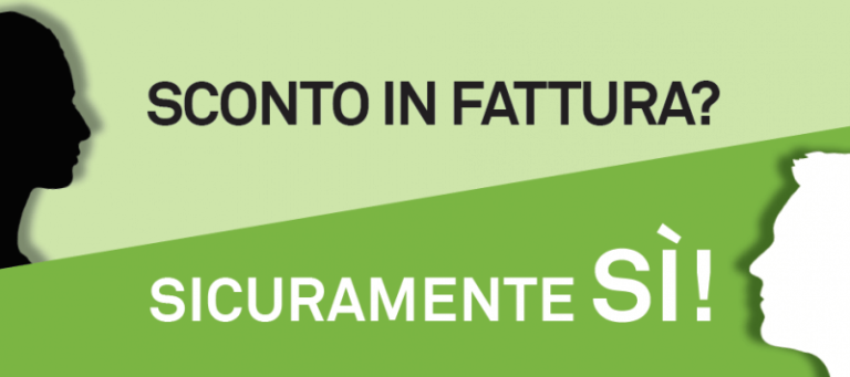 Sconto fattura risparmio energetico